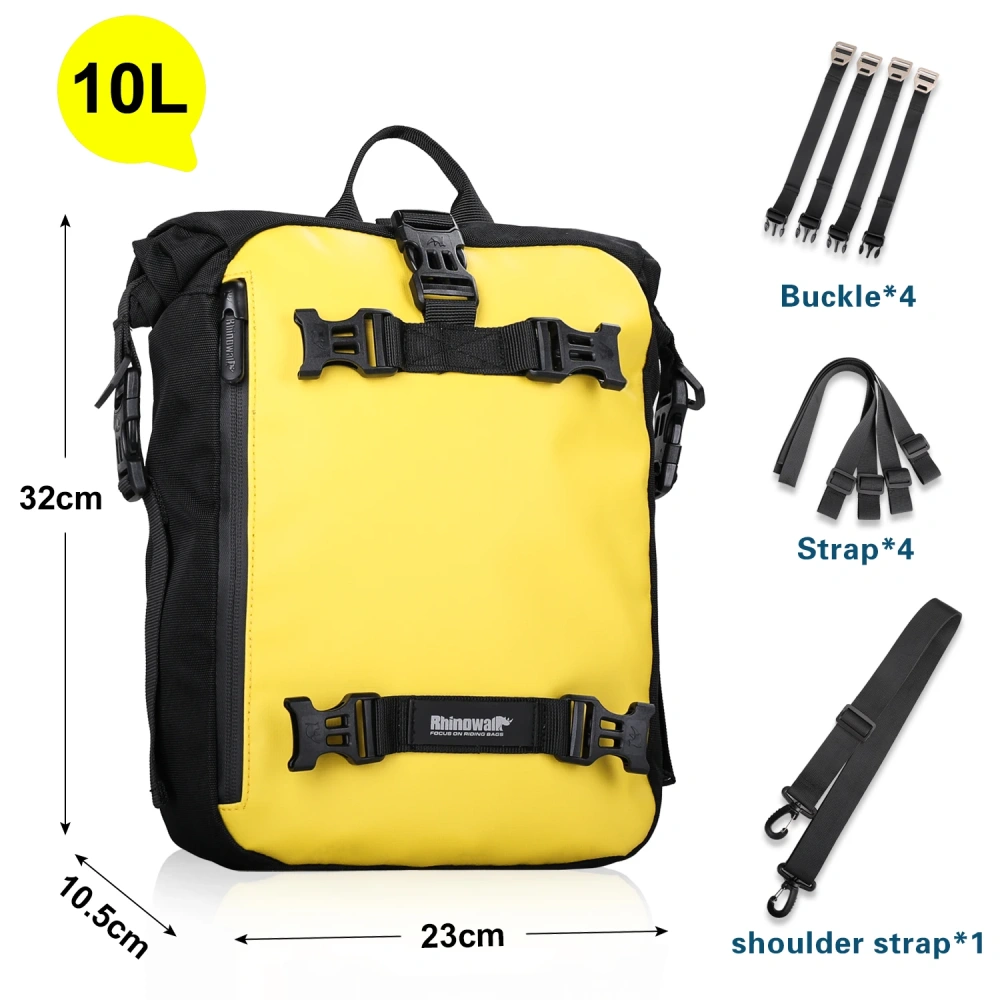 Rhinowalk Motorcycle Back Seat Bag 10/20/30L Waterproof Multifunctional cycling backpack Universal Saddle Modified Luggage Bag