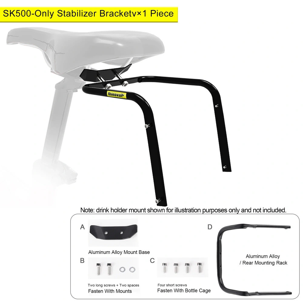 Rhinowalk Bike Saddle Stabilizer Bracket Rear Seat Mounting Bracket Bicycle Luggage Rack Holder Support Shelf Frames Accessories