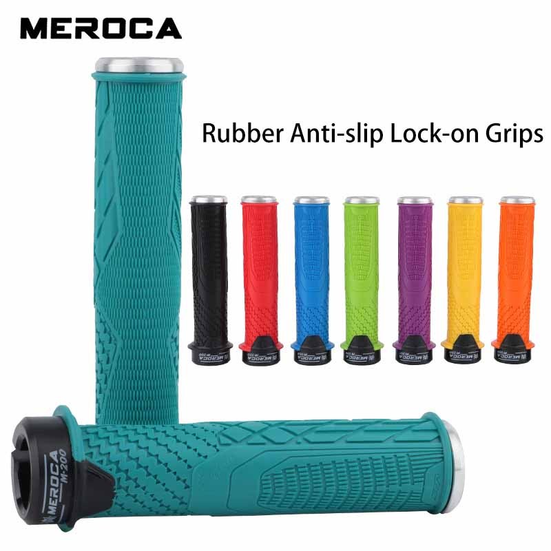 MEROCA Mountain Bike Cycling Anti-Slip Rubber Grips Universal Lock-On