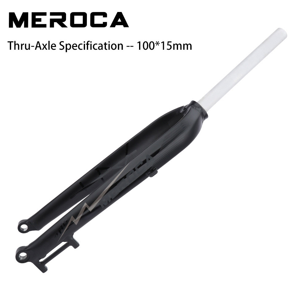 MEROCA Mountain Bike Rigid Fork Aluminum Alloy 26/27.5/29 Inches 100/110mm Offset Thru-Axle Boost