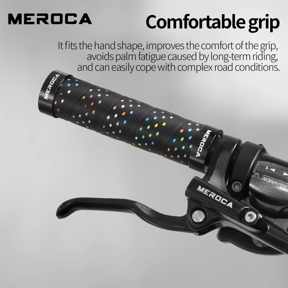 MEROCA 22.2mm Lockable MTB Grip Multiple Colors Available Locking Anti-Slip MTB Bicycle Grip with Dust Plug Bicycle Accessories