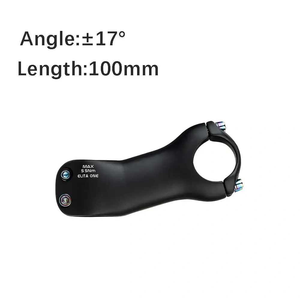 ELITA ONE Carbon MTB Bicycle Stem With Ti / Steel Bolts  + - 6/17 Degree 31.8mm Road Bike Stems Positive/Negative Suitable for Bike Carbon Fiber Handlebars Elitaone