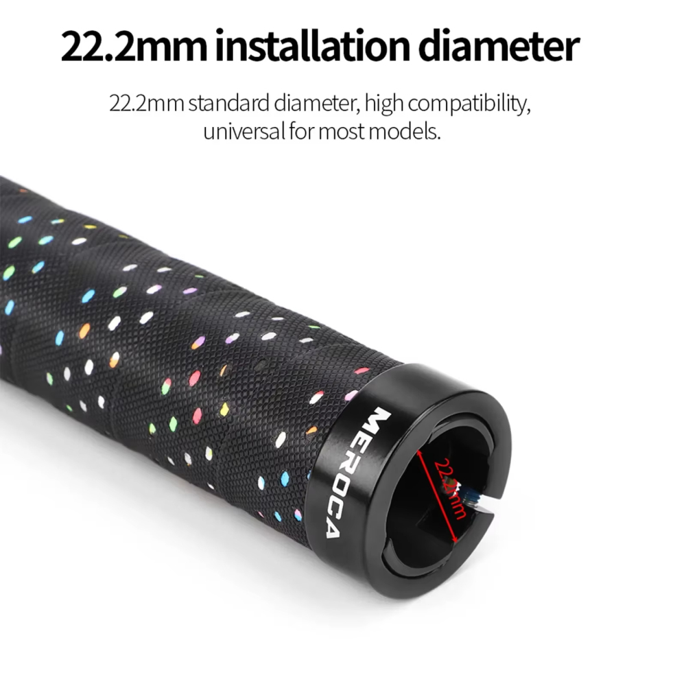 MEROCA 22.2mm Lockable MTB Grip Multiple Colors Available Locking Anti-Slip MTB Bicycle Grip with Dust Plug Bicycle Accessories