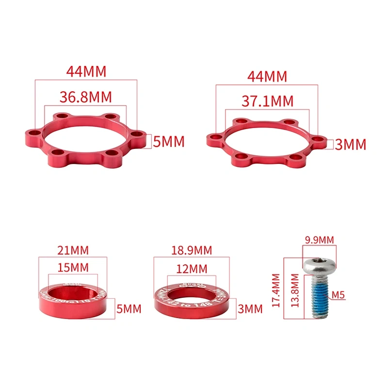 MUQZI Bicycle For Boost Hub Adapter Rear Hub 12x142 to 148MM Front 15x100 To 110MM Bike Conversion Spacer Washer