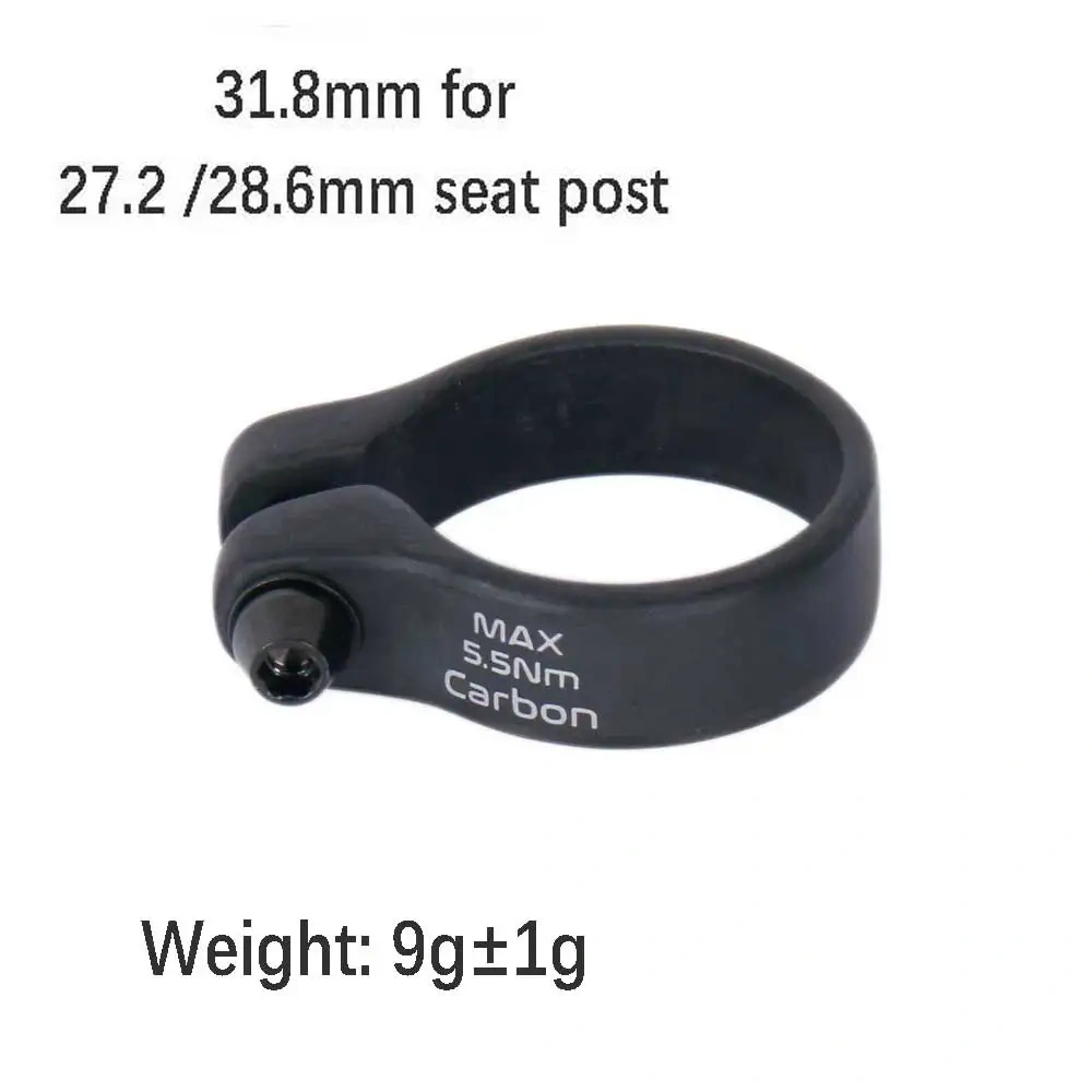 elitaone Carbon Seat Post Clamp 31.8/34.9mm Light 9g  MTB/Road Bike Seatposts Clamps Titanium Screw