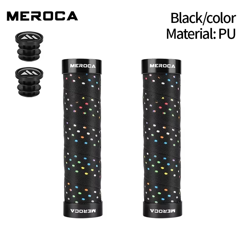 MEROCA 22.2mm Lockable MTB Grip Multiple Colors Available Locking Anti-Slip MTB Bicycle Grip with Dust Plug Bicycle Accessories