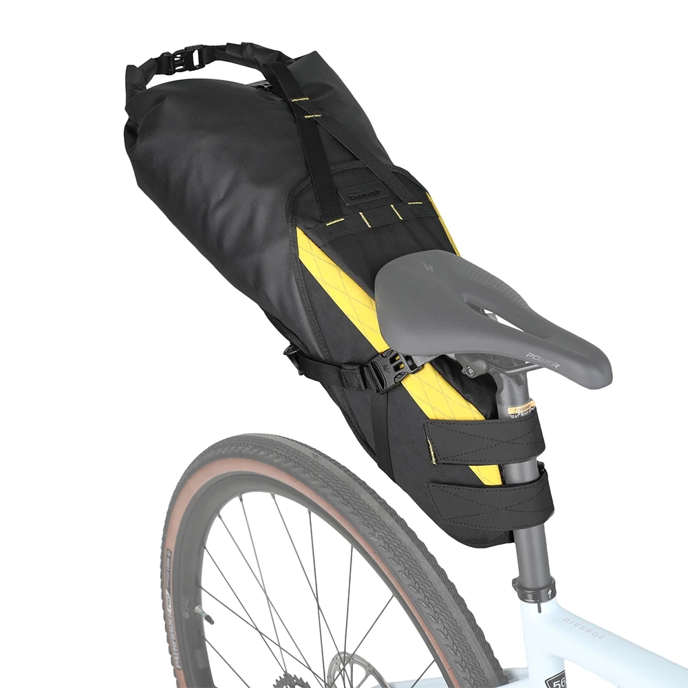 Rhinowalk Bike Saddle Bag Stable Not Shaking 14L Big Capacity  Removable Dry Bag Waterproof For Mtb Road Gravel Bike Bikepacking