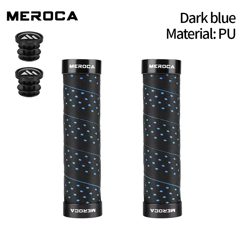 MEROCA 22.2mm Lockable MTB Grip Multiple Colors Available Locking Anti-Slip MTB Bicycle Grip with Dust Plug Bicycle Accessories