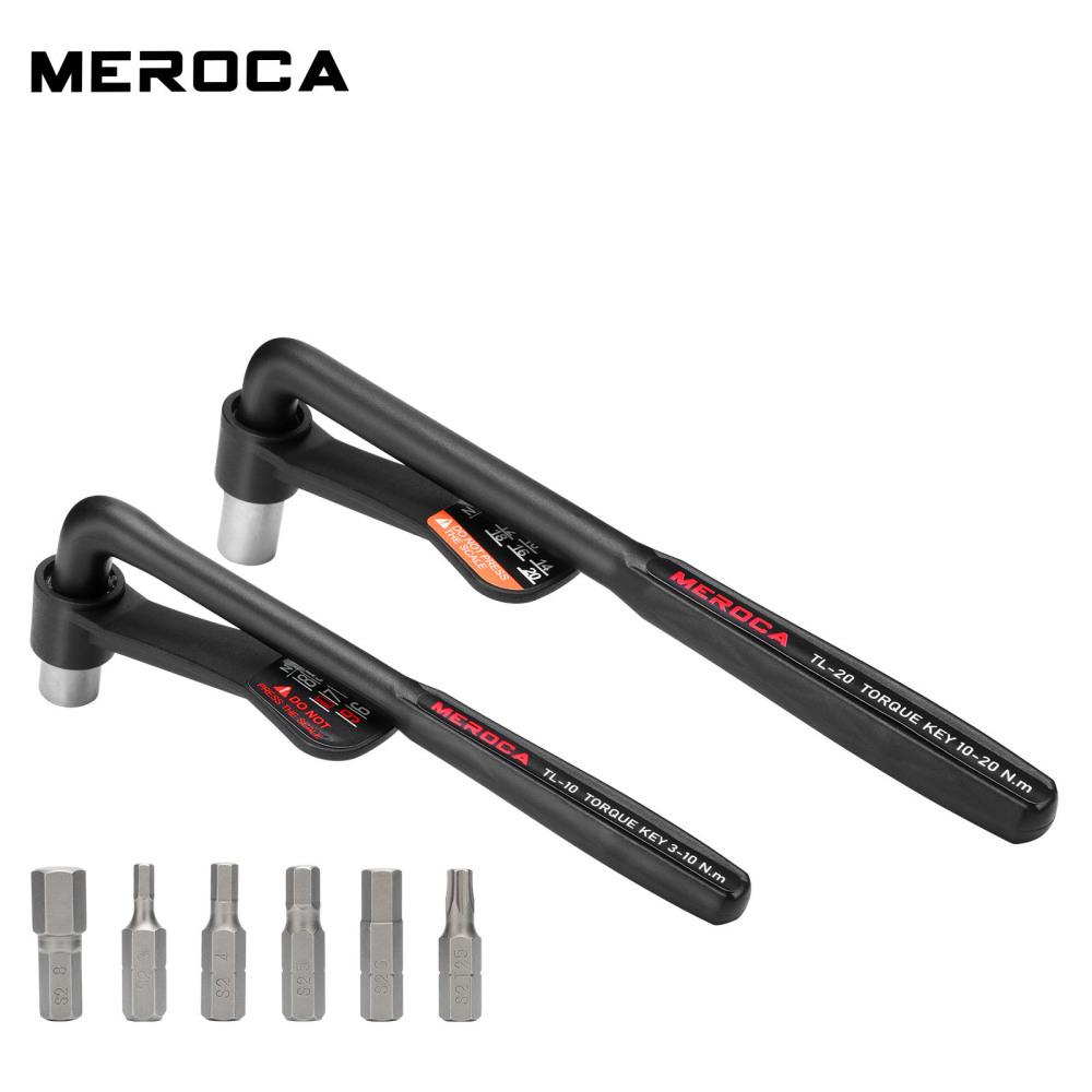 MEROCA Bicycle Torque Wrench with Bits Set Portable Bike Spanner Kit Hexagon Wrench Bicycle Maintenance and Repairing Tools