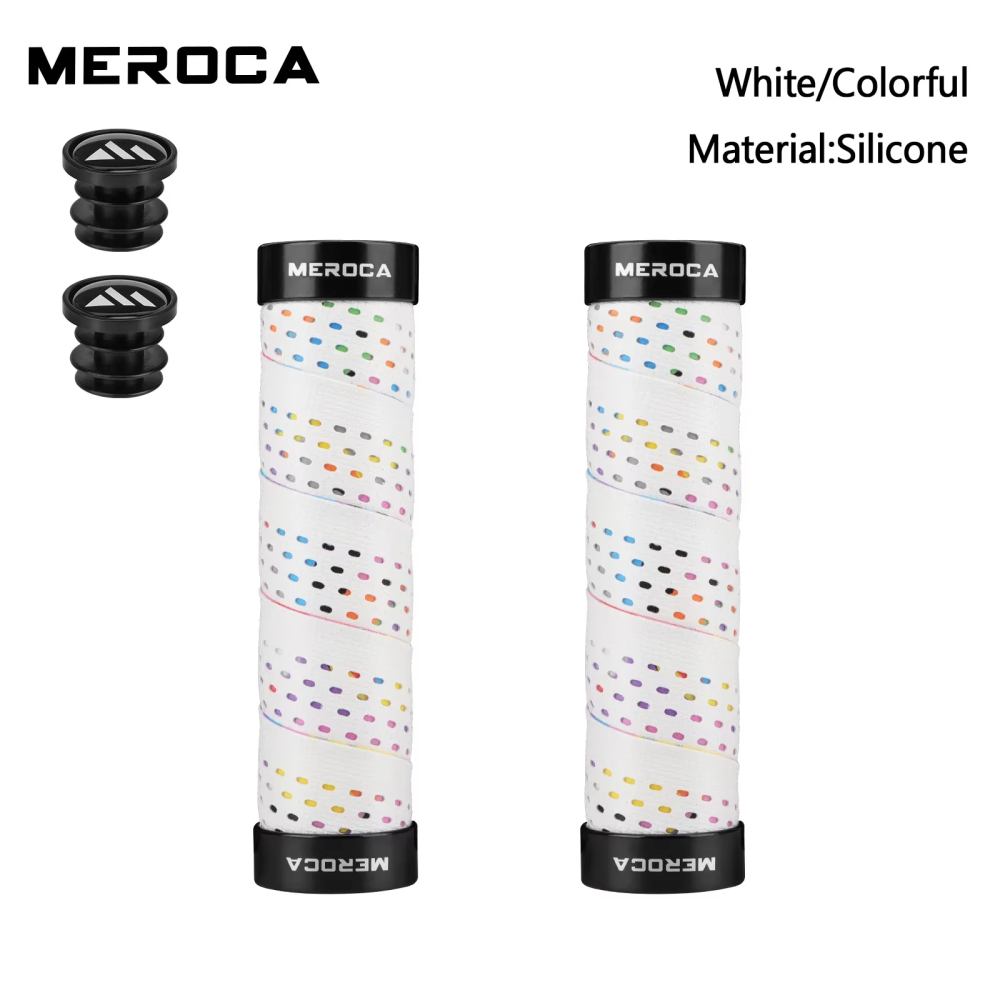 MEROCA 22.2mm Lockable MTB Grip Multiple Colors Available Locking Anti-Slip MTB Bicycle Grip with Dust Plug Bicycle Accessories