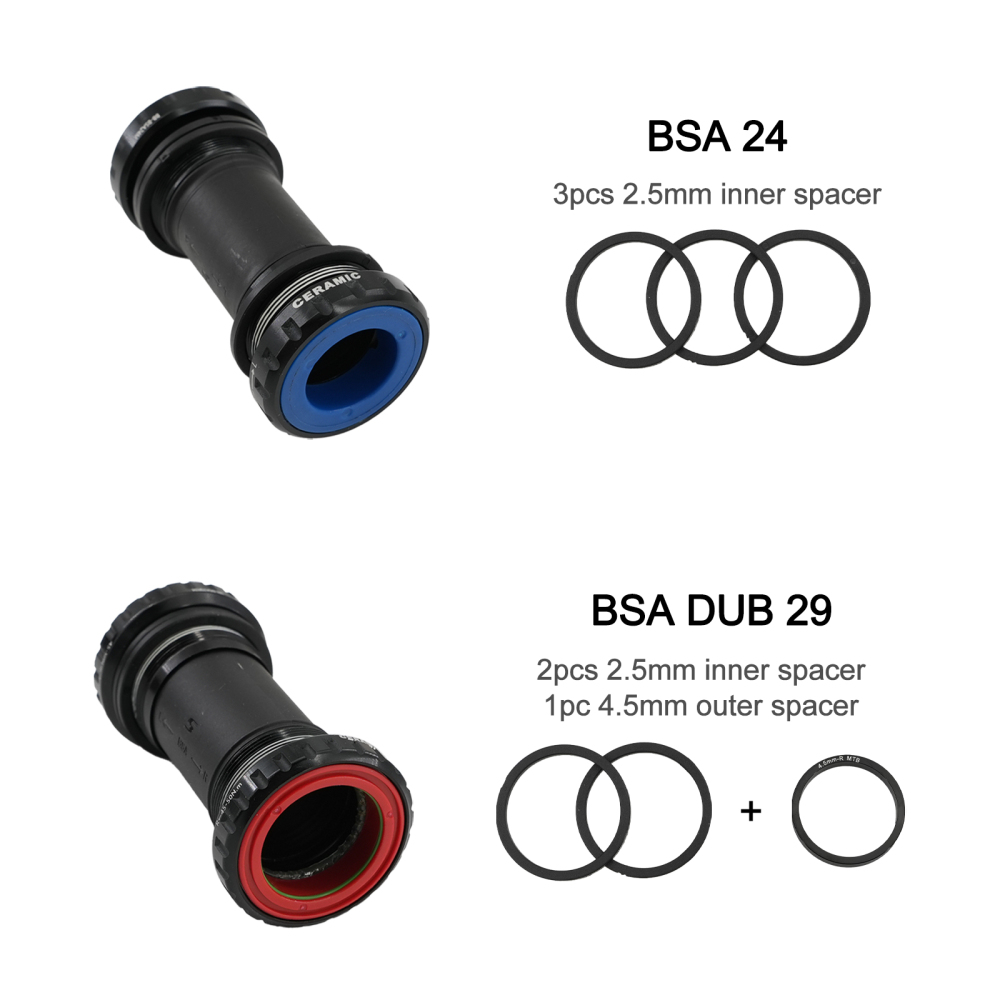 Senicx MTB bike bottom bracket BSA english thread 24mm 22mm 19mm 29mm 28.99mm dub ceramic and steel sealed bearing waterproof
