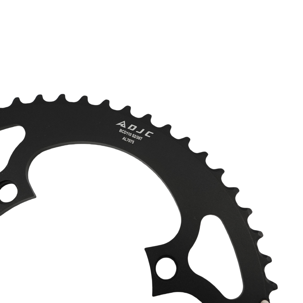 DJC Road Bike Chainring 110bcd 4 Bolts Round 2x Chainring Double 52t 36t for Shimano 4700 5800 6800 9000 R7000 R8000 R9100