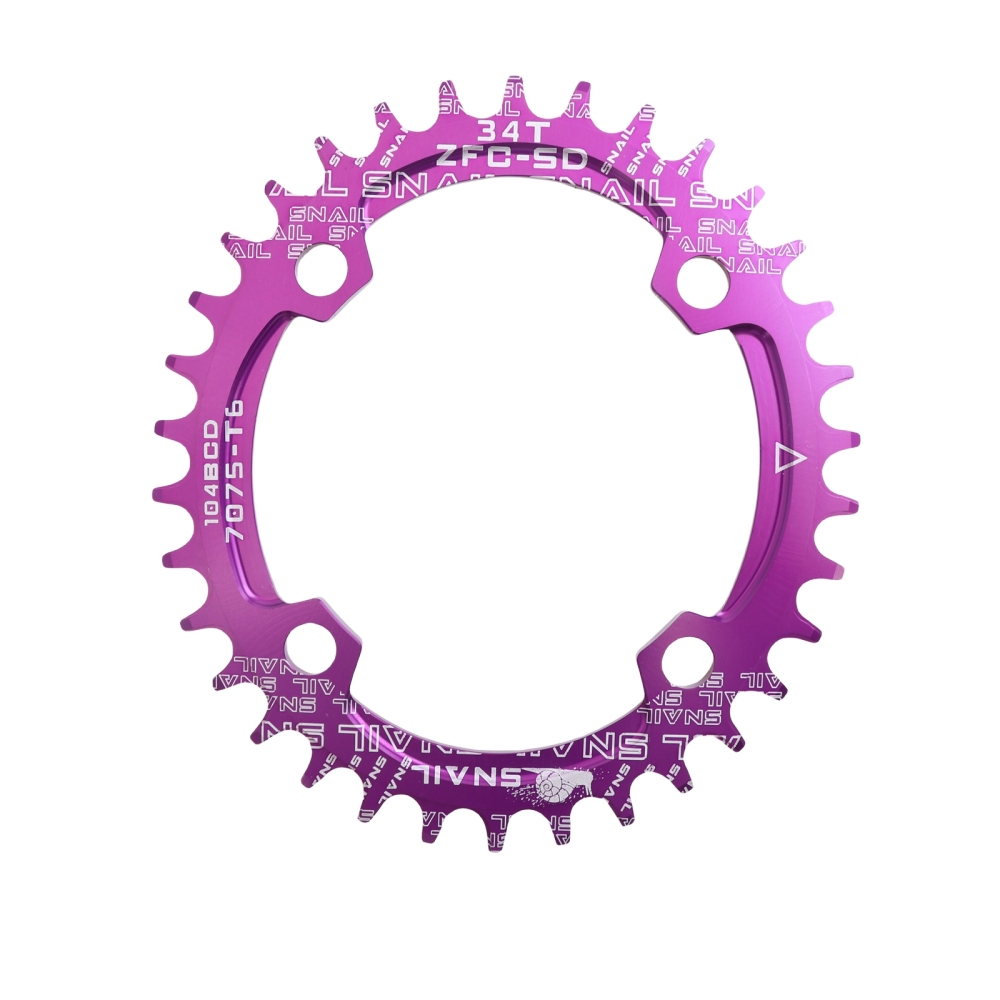 SNAIL Chainring 104BCD Oval 32 34 36 38T Tooth Narrow N Wide Single Ultralight Plate MTB Mountain Bike 104 BCD Road Chain Ring