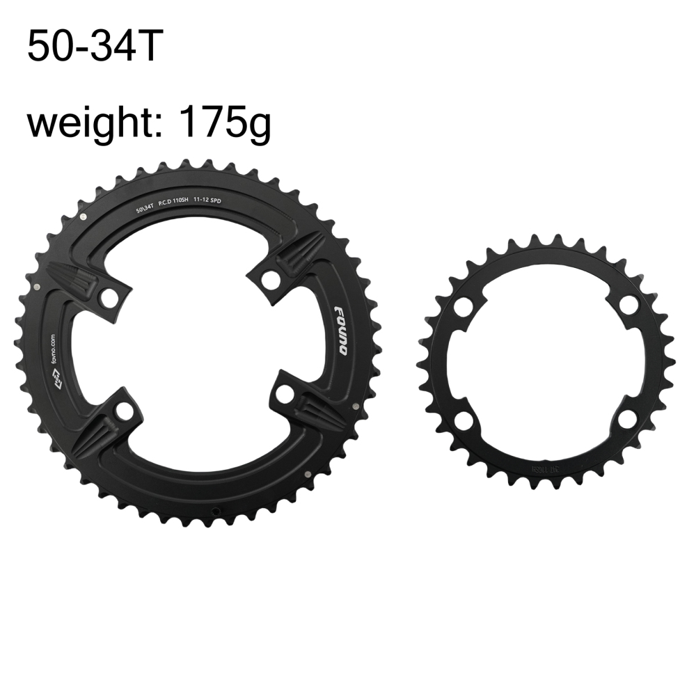 Fovno double bike chainring 2x round for road bike gravel R7100/R8100/R9200/R7000/R8000/R9100/R9000/4700/5800/6800/R2000/R3000
