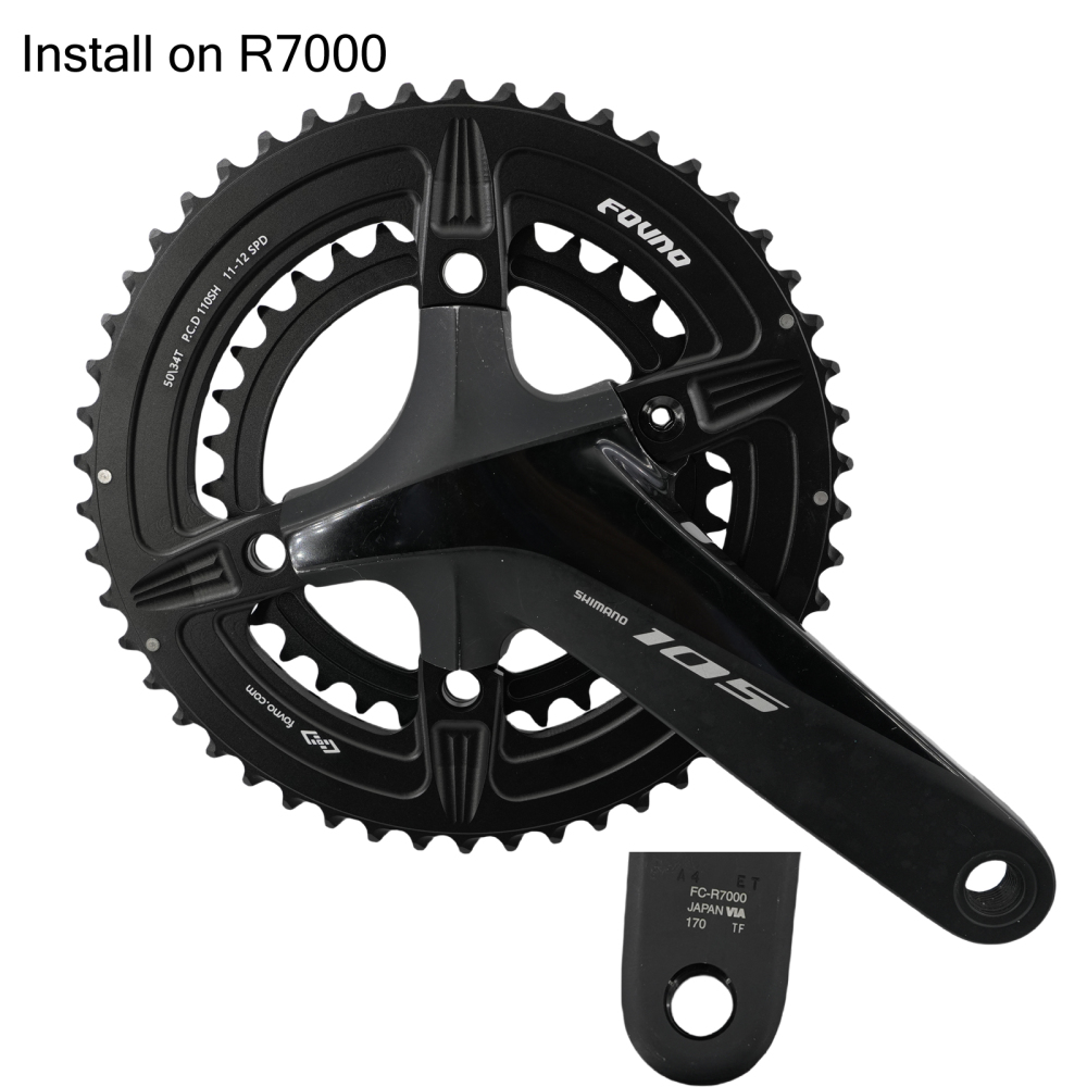 Fovno double bike chainring 2x round for road bike gravel R7100/R8100/R9200/R7000/R8000/R9100/R9000/4700/5800/6800/R2000/R3000