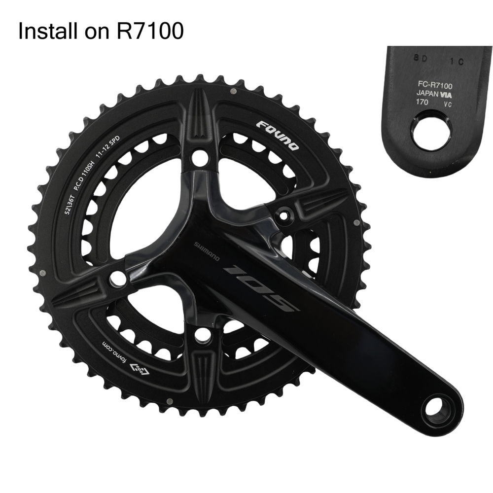 Fovno double bike chainring 2x round for road bike gravel R7100/R8100/R9200/R7000/R8000/R9100/R9000/4700/5800/6800/R2000/R3000