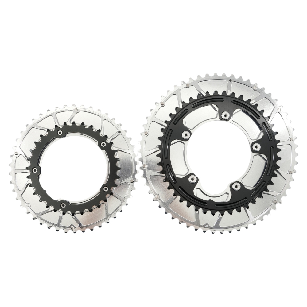Stone 110bcd Double Chainring aero style for Shimano 11s 12s 5 Bolts Crank 12 Speed Road Bike Round 46 32t 52 36T 53 39T 54 40T 50 34 48 33T 2x