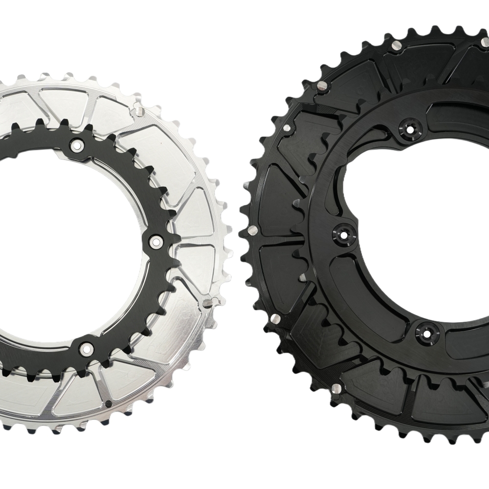 Stone 110bcd Double Chainring aero style for Shimano 11s 12s 5 Bolts Crank 12 Speed Road Bike Round 46 32t 52 36T 53 39T 54 40T 50 34 48 33T 2x