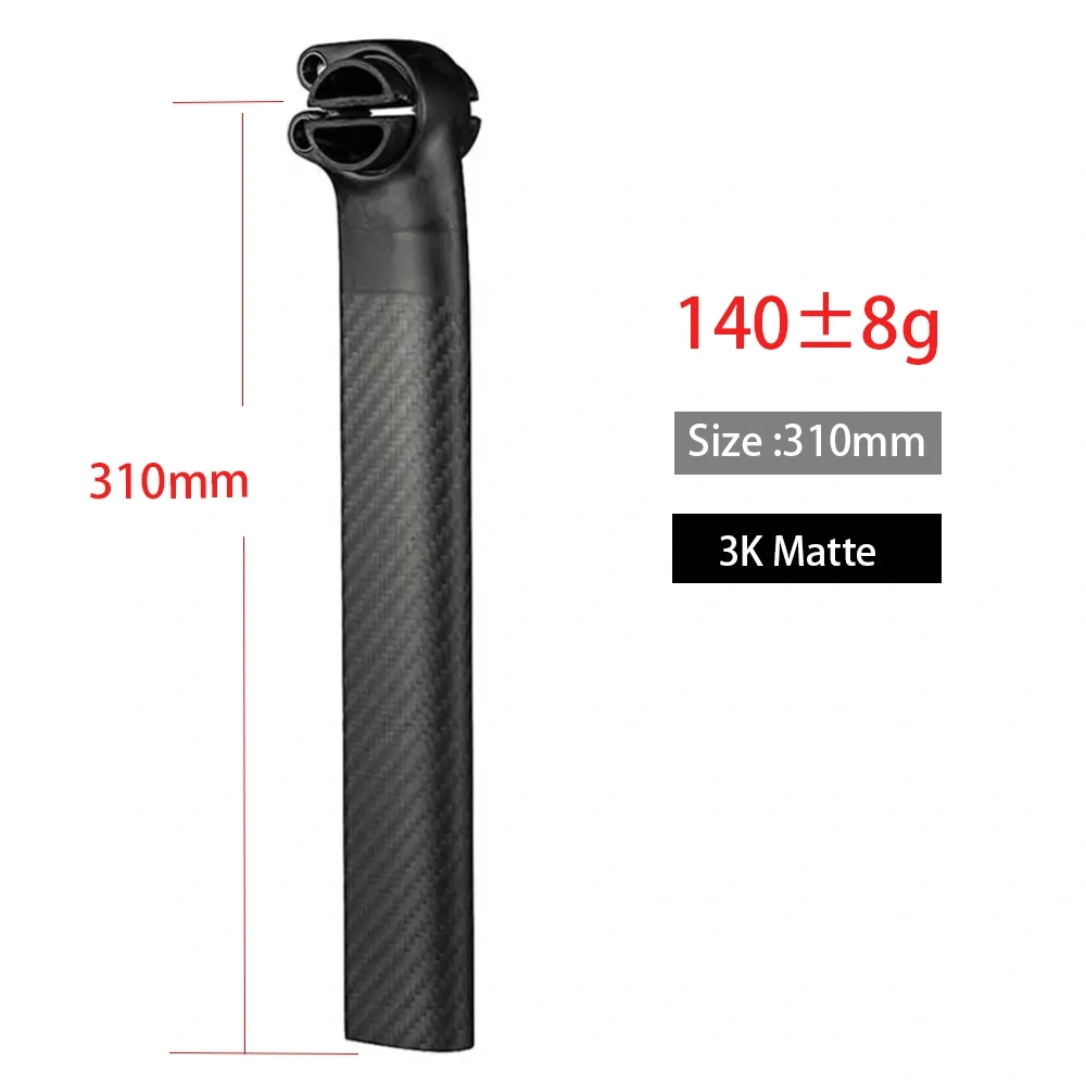 ELITAONE Ultralight Carbon Seatpost 125g, 5mm Offset for Merida Reacto, Road Bike Seatpost 260/310/360mm