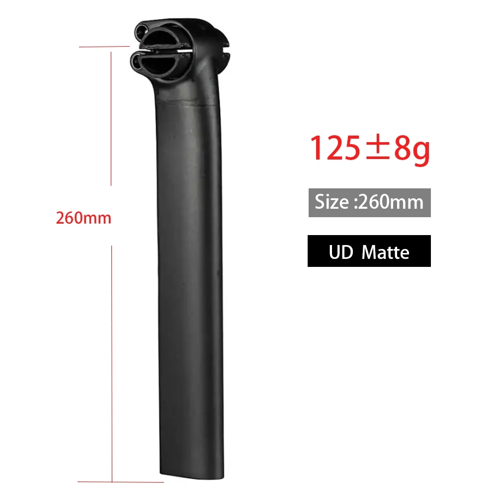 ELITAONE Ultralight Carbon Seatpost 125g, 5mm Offset for Merida Reacto, Road Bike Seatpost 260/310/360mm