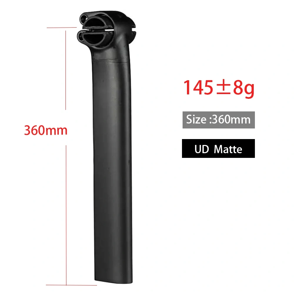 ELITAONE Ultralight Carbon Seatpost 125g, 5mm Offset for Merida Reacto, Road Bike Seatpost 260/310/360mm