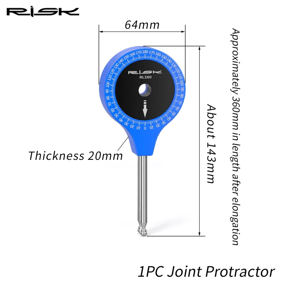 RISK Bike Cyclist Joint Protractor Arm Leg Angle Finder Ruler Measurement Fitting Tool Gauge Bicycle