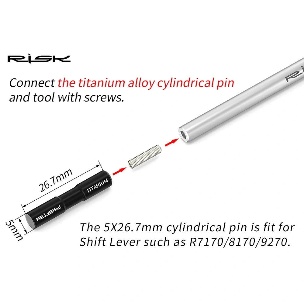 RISK Road Bike Shift Lever Cylindrical Pivot Pin Installation Tool Shifter Barrel Pin Screw Bolt for 105 UT R7170 R8170 R9270