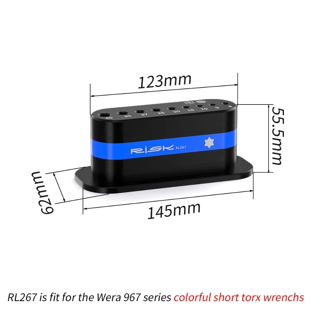 3D Printed Wrench Holder Multi-functional Anti-Slip Base Tool Organizer Universal Desktop Storage Rack for Wera 950/967