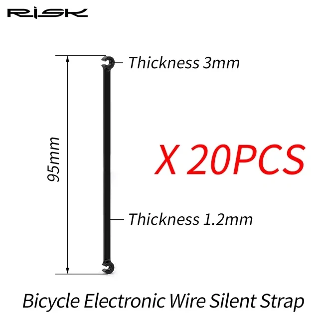 20pcs RISK SD300 SD500 Bike Derailleur Electronic Wire Silent Strap Strips Bicycle Charging Cable Electric Internal Cable Damper