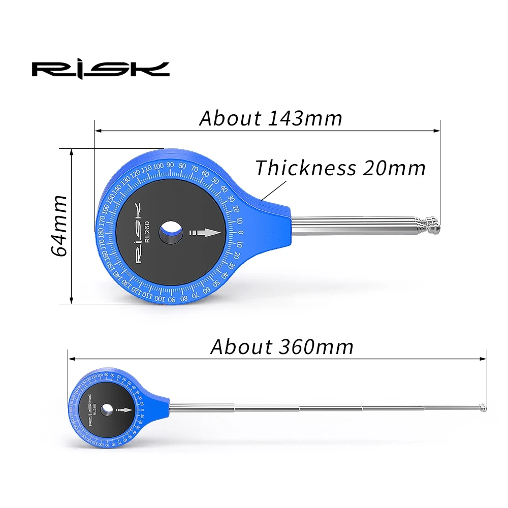 RISK Bike Cyclist Joint Protractor Arm Leg Angle Finder Ruler Measurement Fitting Tool Gauge Bicycle
