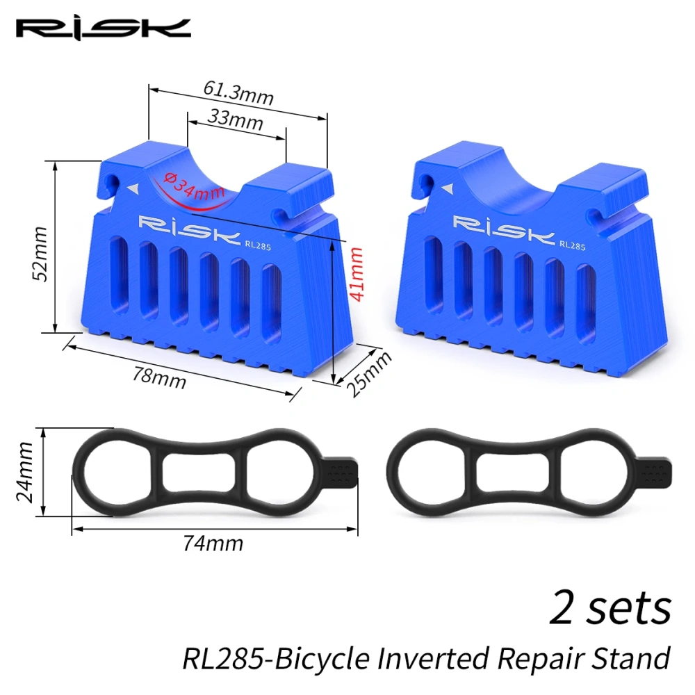 One Pair RISK Bike Inverted Repair Stand Bicycle Handlebar Jacks For Electric Bikes, Mountain Bike and Road Bike