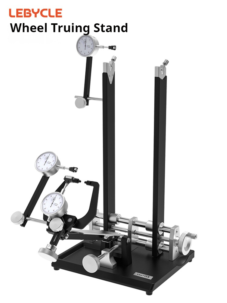LEBYCLE Wheel Truing Stand 06 Heavy-Duty Alloy and Stainless Steel Truing Tool for MTB Road Bike Wheelsets Spoke Hub Rim Alignment and Correction TS-WHT-06