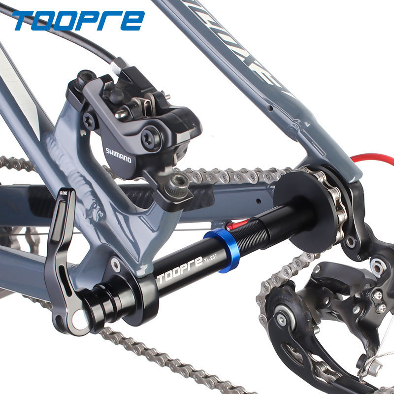 TOOPRE Bike Chain Fixer Virtual Flywheel Tensioner for Mountain & Road Bikes Thru-Axle & Quick-Release Universal