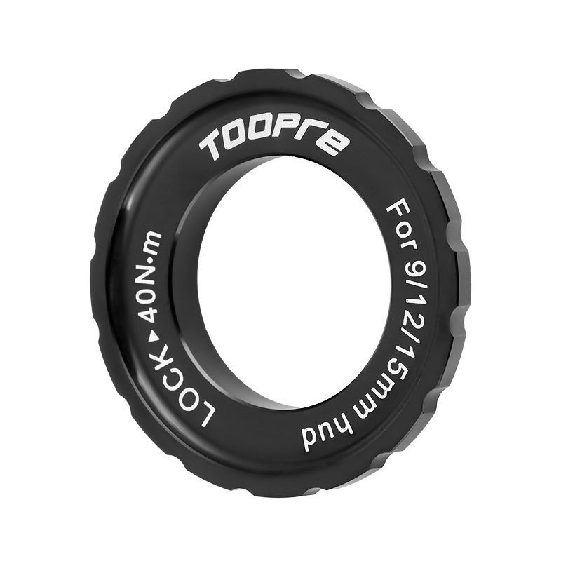 TOOPRE Mountain Bike Centerlock to 6-Bolt Disc Rotor Adapter, Inner and Outer Lock Covers for Centerlock Hub Disc Rotor
