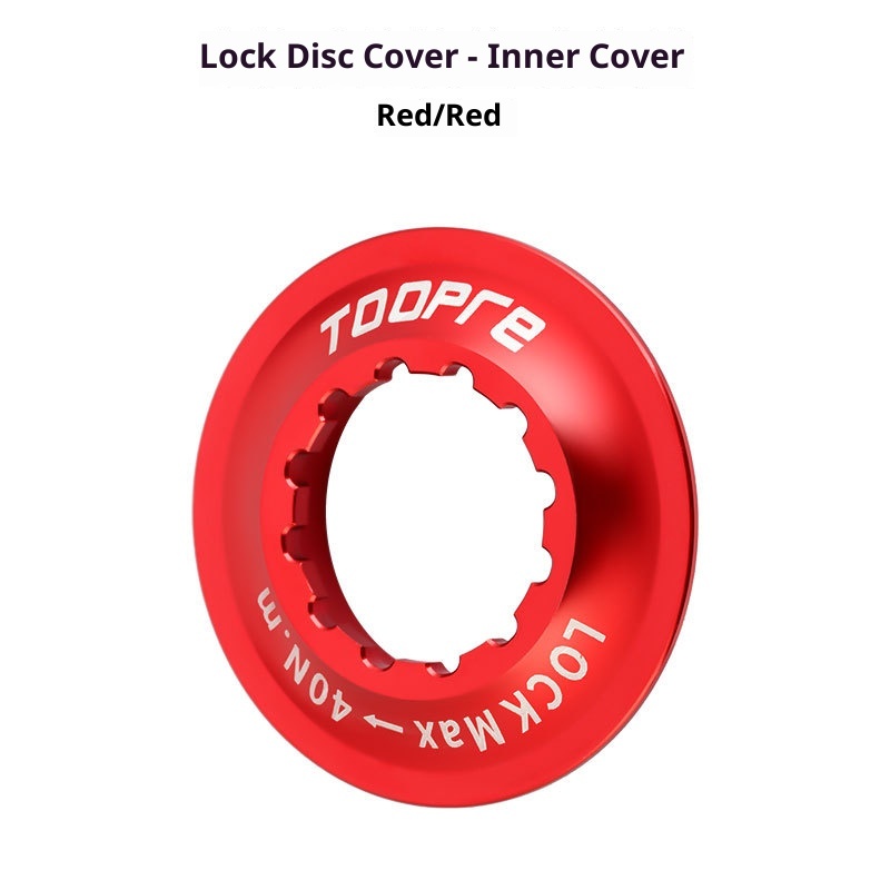 TOOPRE Mountain Bike Centerlock to 6-Bolt Disc Rotor Adapter, Inner and Outer Lock Covers for Centerlock Hub Disc Rotor