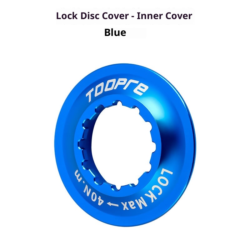 TOOPRE Mountain Bike Centerlock to 6-Bolt Disc Rotor Adapter, Inner and Outer Lock Covers for Centerlock Hub Disc Rotor