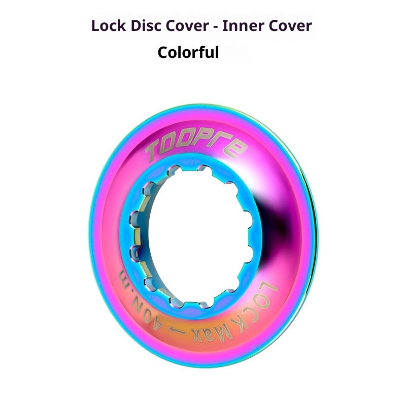TOOPRE Mountain Bike Centerlock to 6-Bolt Disc Rotor Adapter, Inner and Outer Lock Covers for Centerlock Hub Disc Rotor