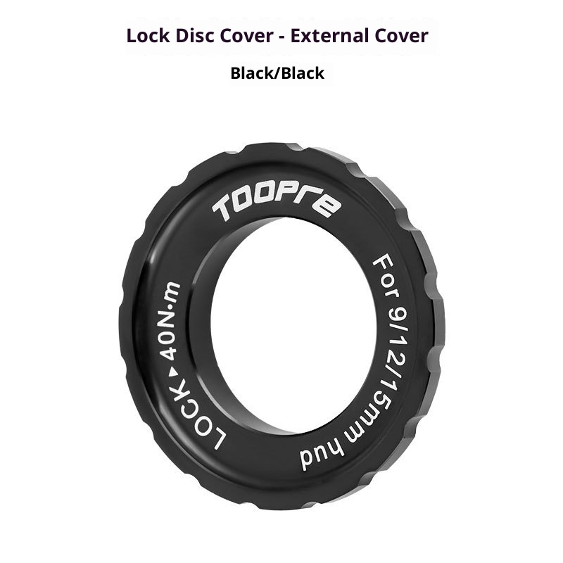 TOOPRE Mountain Bike Centerlock to 6-Bolt Disc Rotor Adapter, Inner and Outer Lock Covers for Centerlock Hub Disc Rotor