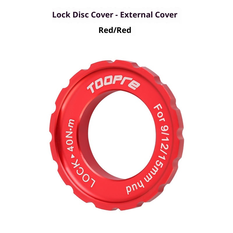 TOOPRE Mountain Bike Centerlock to 6-Bolt Disc Rotor Adapter, Inner and Outer Lock Covers for Centerlock Hub Disc Rotor