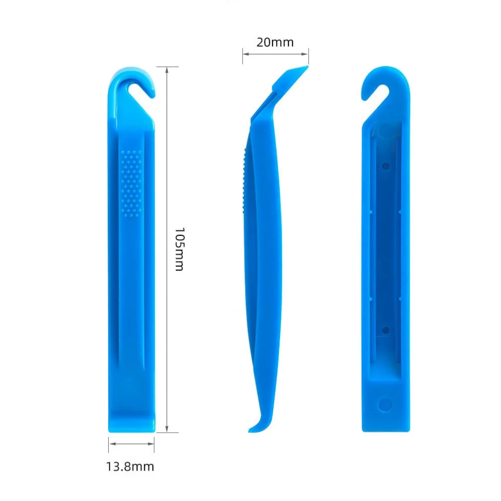 TOOPRE Bicycle Tire Levers TL-6.3 - ABS Resin, High Strength, Spoke Hook, Smooth Rounded Ends