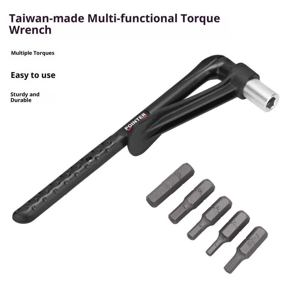 DJC Taiwan-made Portable Bicycle Torque Wrench Hex Bit Set 2-12NM Precision Torque Tool for Bicycle Repair