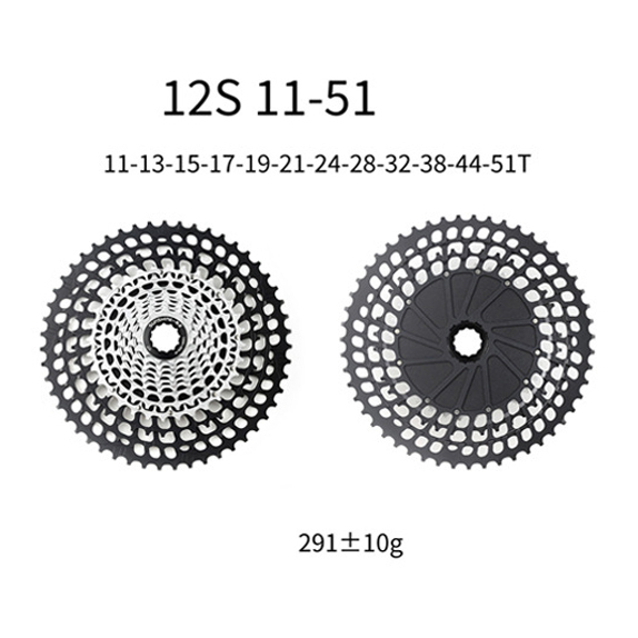 SUNSHINE-SZ HG Cassette Freewheel for Mountain Bike 9 / 10 / 11 / 12 Speed 11-46 50 51T for HG System MTB