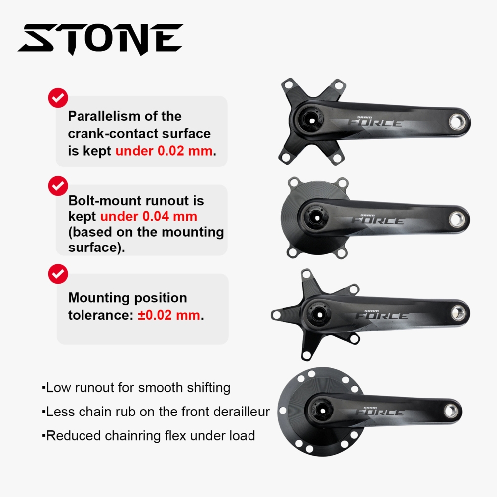 Stone AXS Chainring Adapter Converter Spider 110BCD for Sram Force Red Etap QUARQ Road Bike Gravel 12S Crank 105 R8000 8 pins 2x