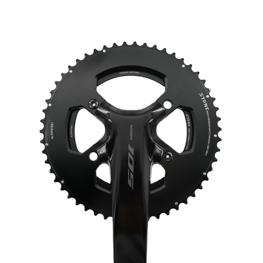 Stone 110bcd Double Bike Chainring for Sram AXS Flattop 12 Speed for Shimano Sigeyi Magene QUARQ R7000 R7100 R8000 R8100 R9200