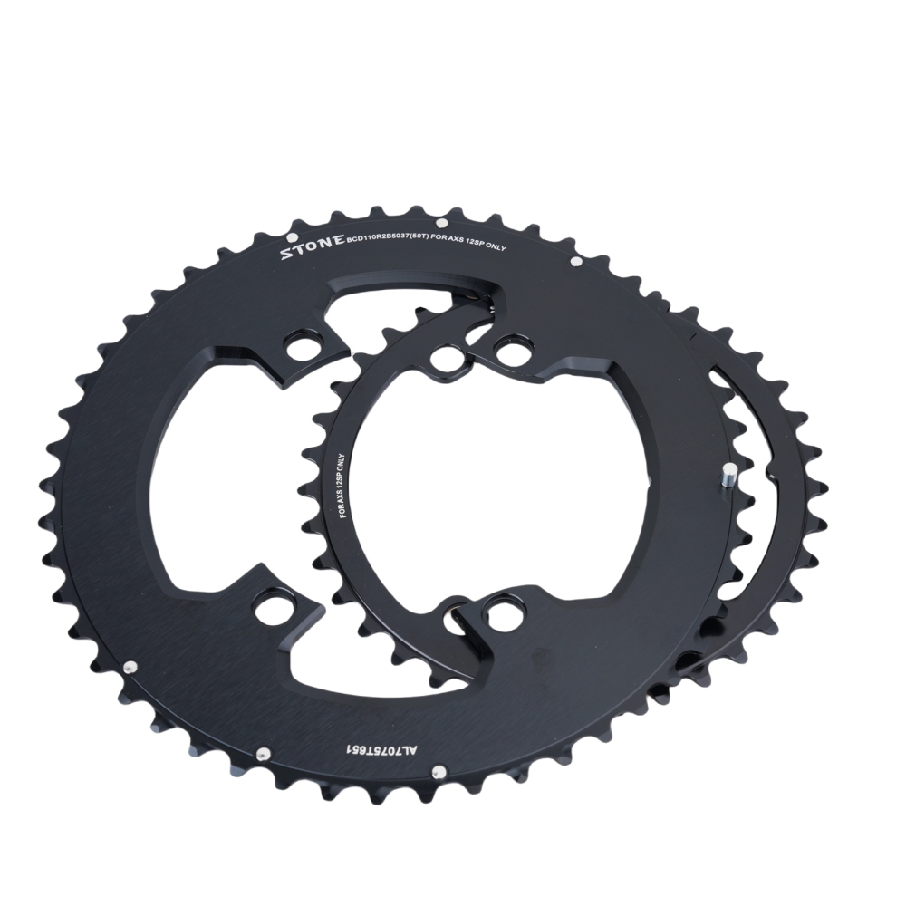 Stone 110bcd Double Bike Chainring for Sram AXS Flattop 12 Speed for Shimano Sigeyi Magene QUARQ R7000 R7100 R8000 R8100 R9200