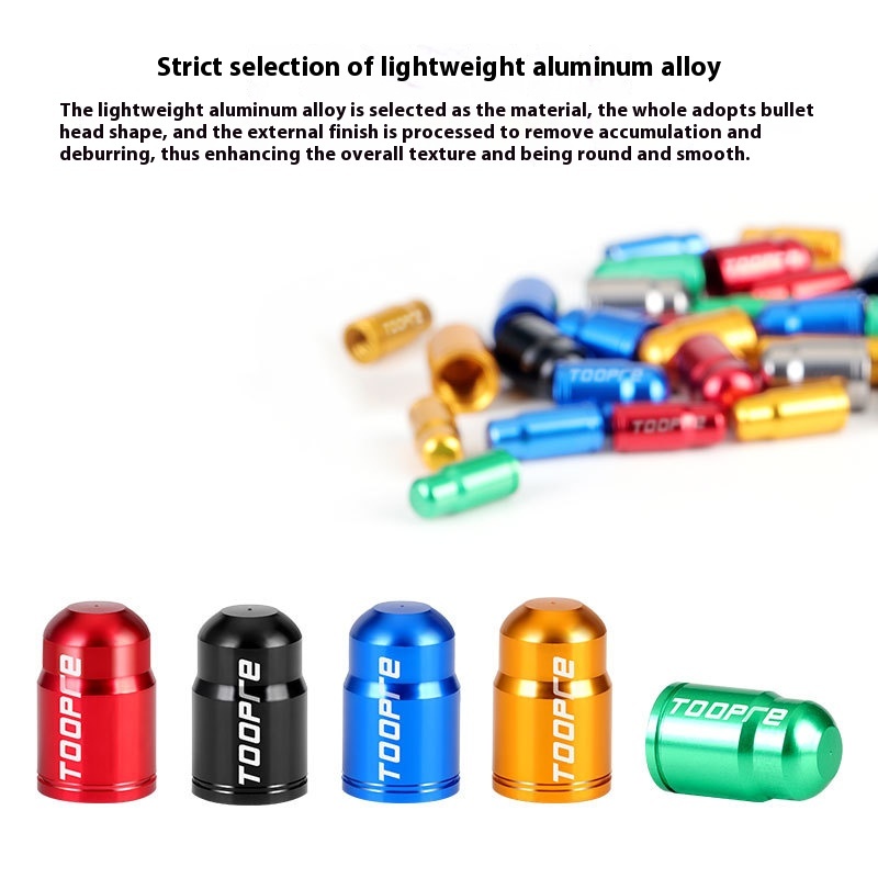 TOOPRE Bicycle Presta Valve Caps Schrader Valve Caps Mountain Road Bike Car Tire Valve Core Dust Covers