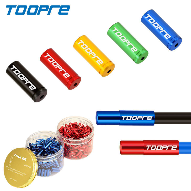 TOOPRE Brake Shifter Cable End Caps Mountain Road Bicycle 4/5mm Aluminum Alloy Cable Housing Ferrules Inner Cable End Caps