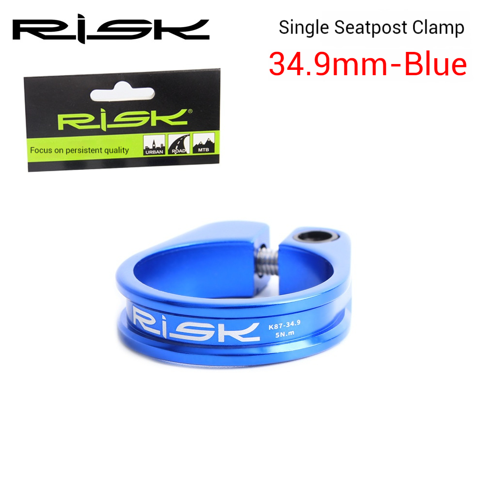RISK K87 Mountain/Road Bike Seatpost Clamp with Quick Release Seat Tube Clamp Ring 31.8/34.9mm