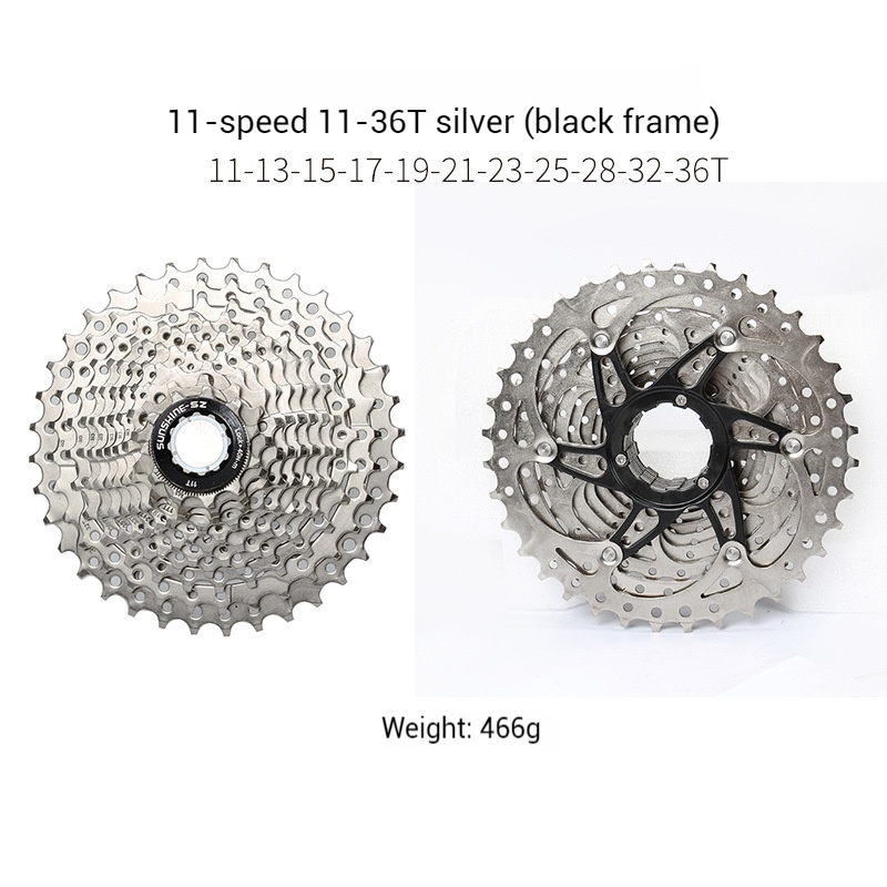 SUNSHINE HG Mountain Bike Cassette flywheel 7 / 8 / 9 / 10 / 11 / 12 / 13 Speed 11-28T 30T 32T 34T 36T 40T 42T 46T 50T 51T 52T High-Strength Steel Freewheel Compatible with Shimano SRAM MTB