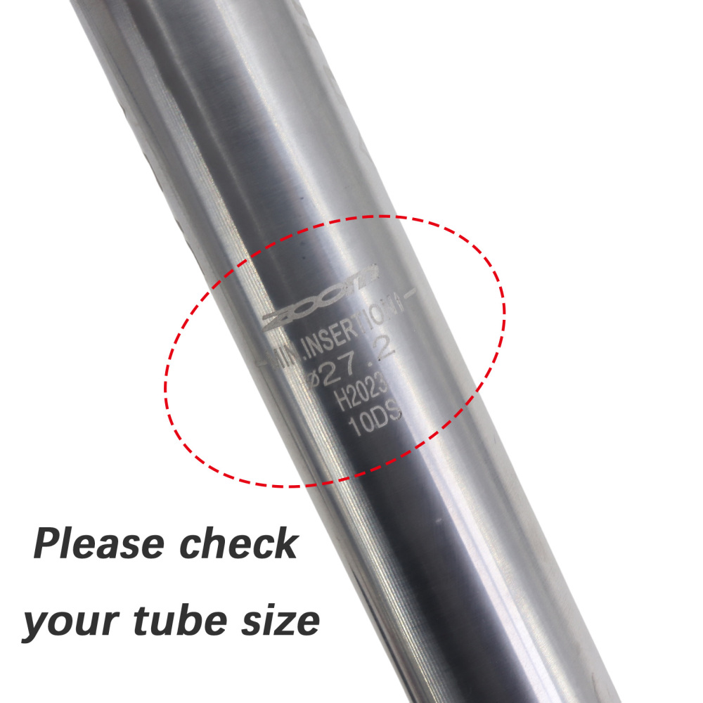 DJC Bicycle Seat Post 25.4/26.8/27.2MM x230MM Seat Tube Chrome Molybdenum Steel Fixed Gear BMX Rear Floating Seatpost